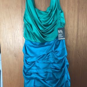 Green and Aqua Dress size 10